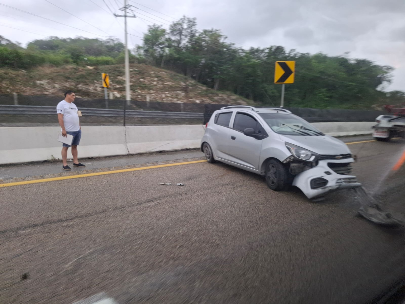 Accidente este miércoles 11 de diciembre, cerca de la gasolinera de Hecelchakán