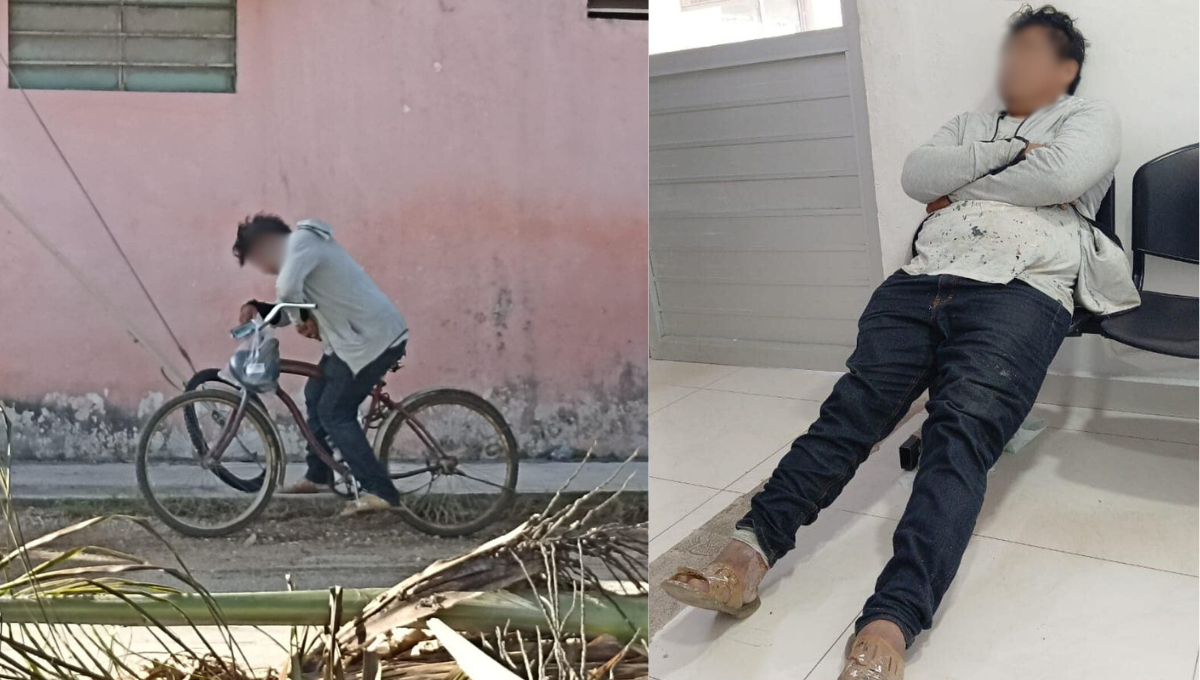 El ciclista afectado tuvo que esperar a un familiar para ser llevado al nosocomio