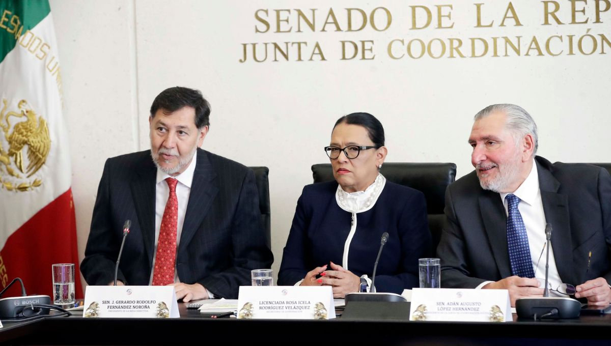 La secretaria de Gobernación, Rosa Icela Rodríguez Velázquez sostuvo un ecuentro con senadores