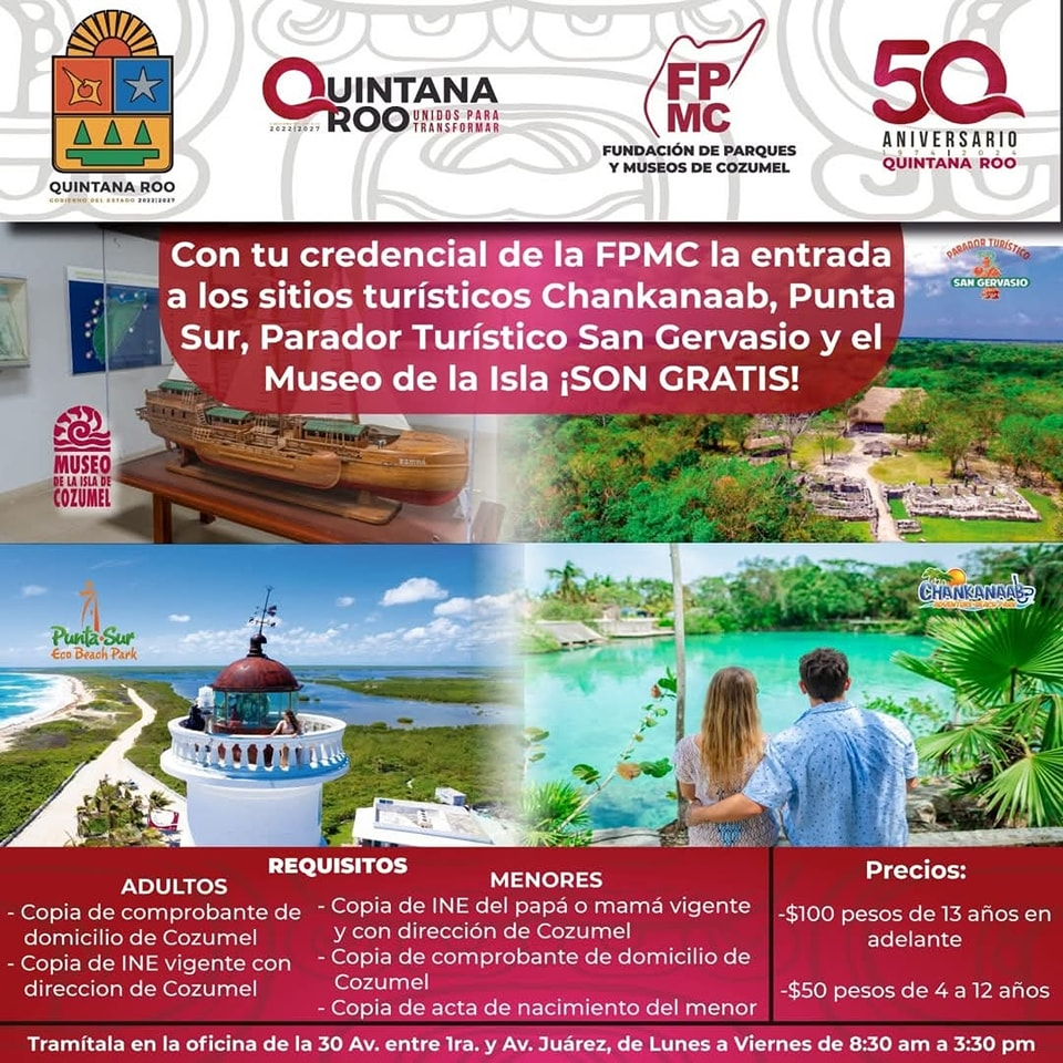 Credencial FPMC da el acceso libre a parques y museos de la isla