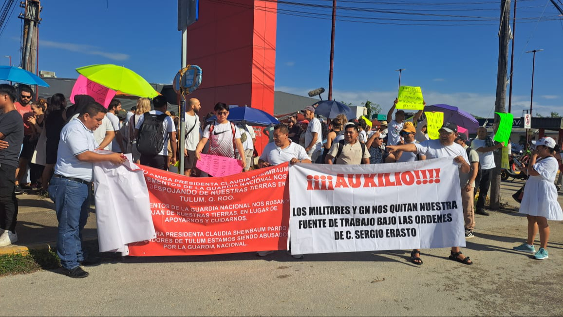 El grupo de aproximadamente 200 personas se congregaron para pedir el acceso libre a los arenales ubicados en el Parque del Jaguar