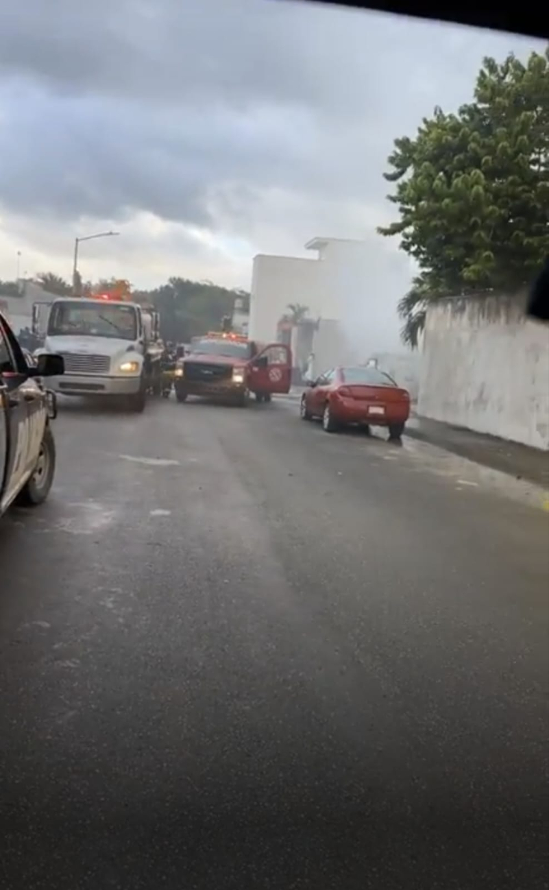 En el accidente no se reportaron heridos, solo algunas pérdidas materiales