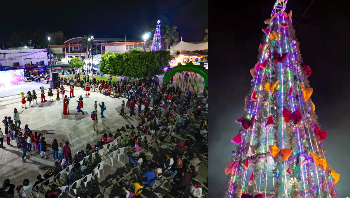 En Tenabo, el árbol navideño fue colocado el 7 de diciembre