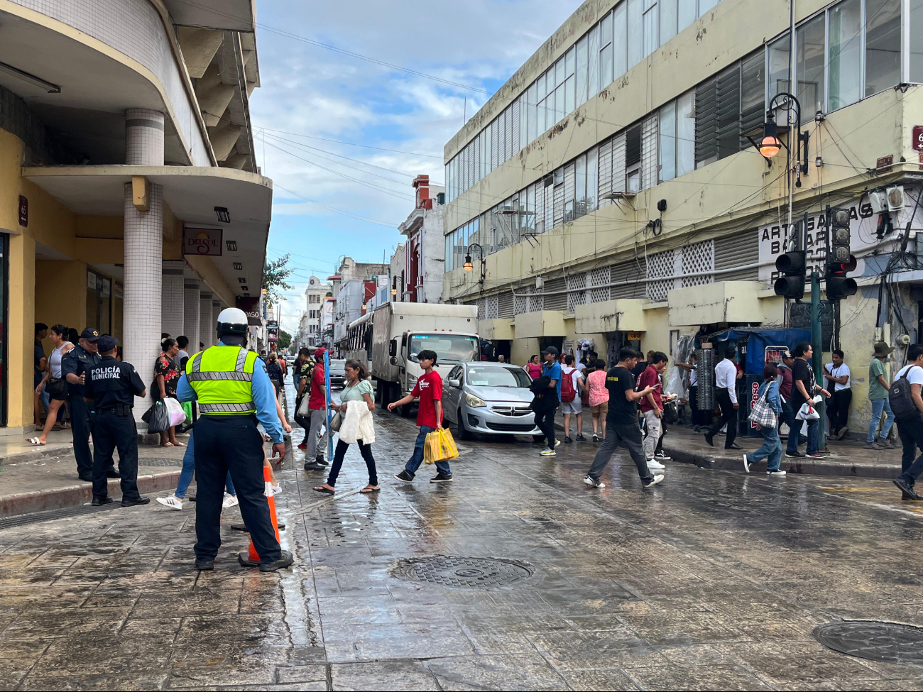 Las lluvias fueron ligeras en el Centro de Mérida