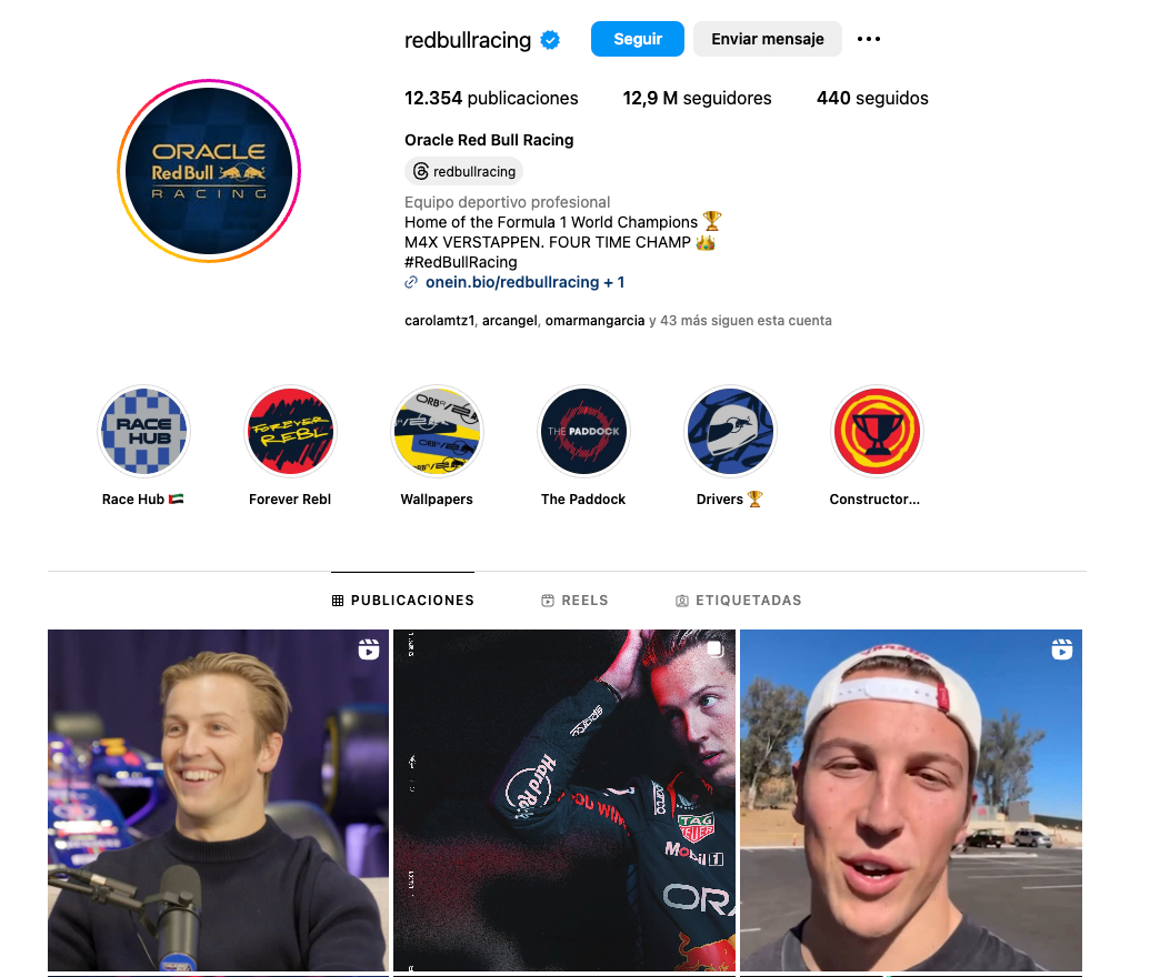 Red Bull sigue perdiendo seguidores en X e IG