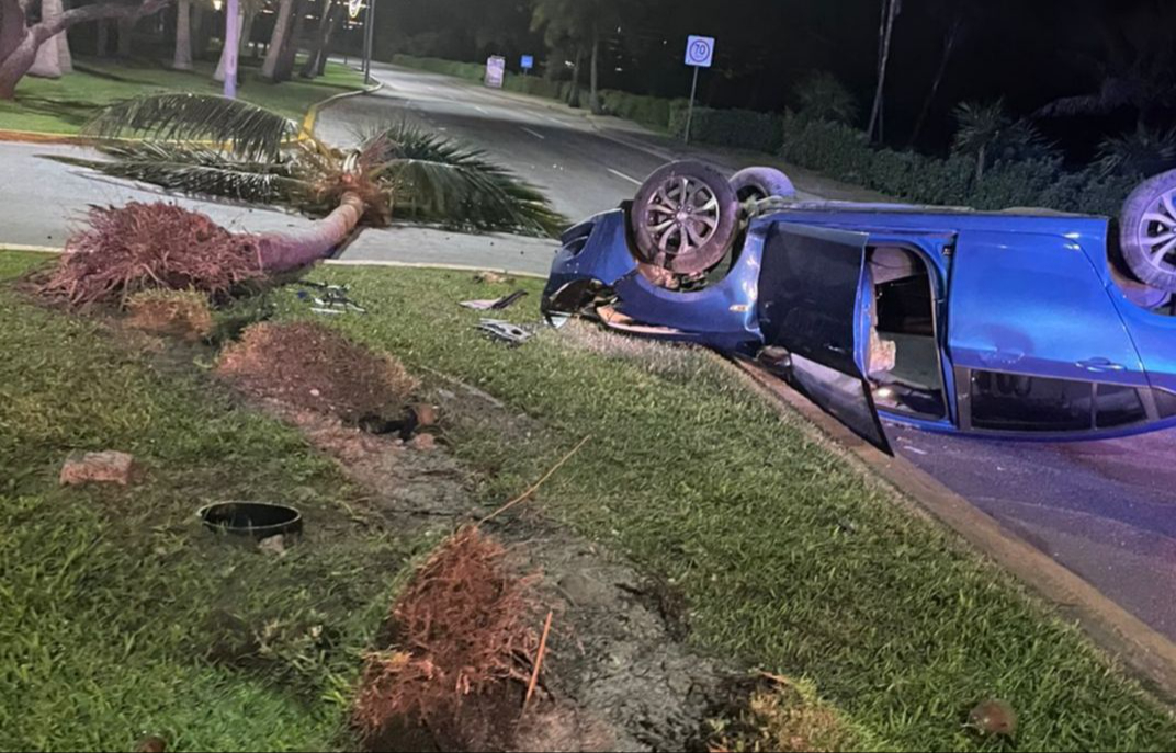 Registran dos accidentes viales durante la madrugada  de hoy jueves en Cancún