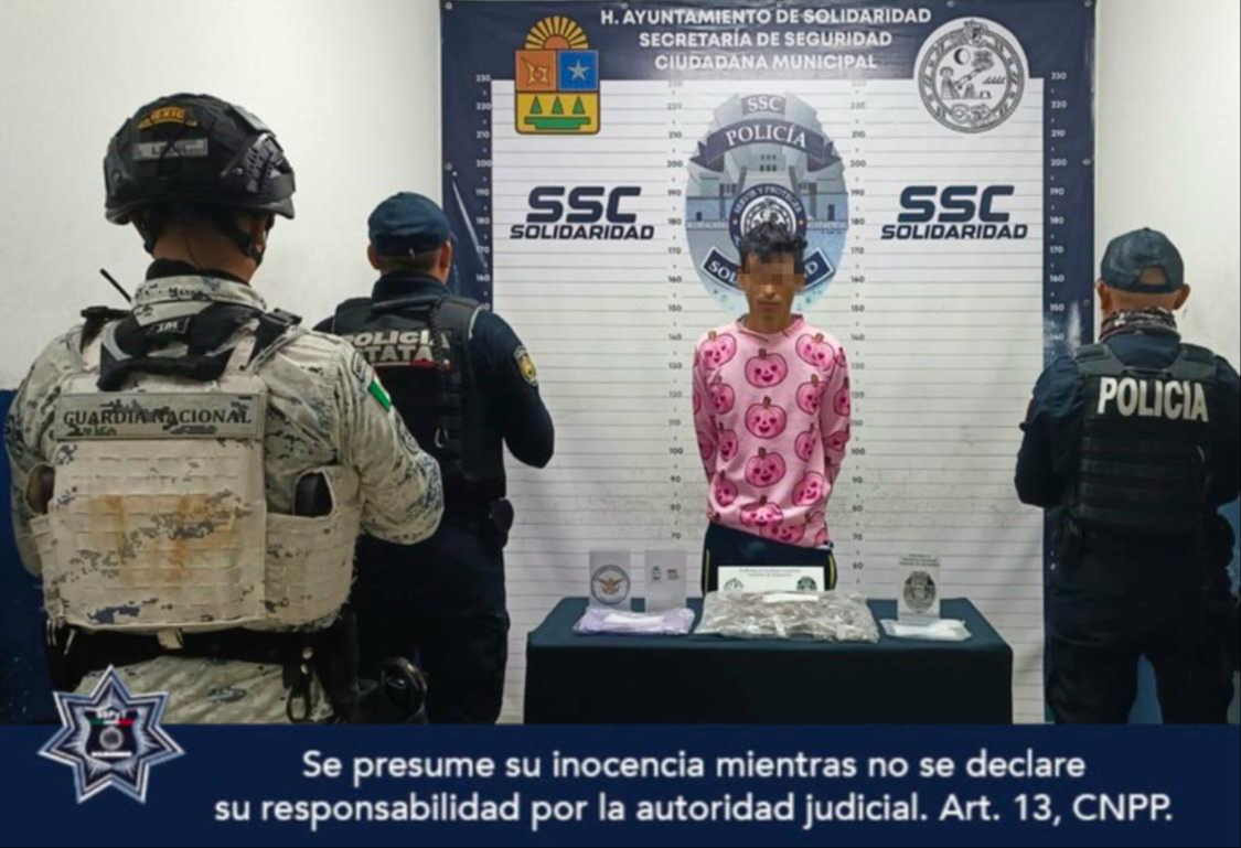 La detención fue en la colonia irregular In House, donde se encontraron las dosis en las pertenencias del hombre