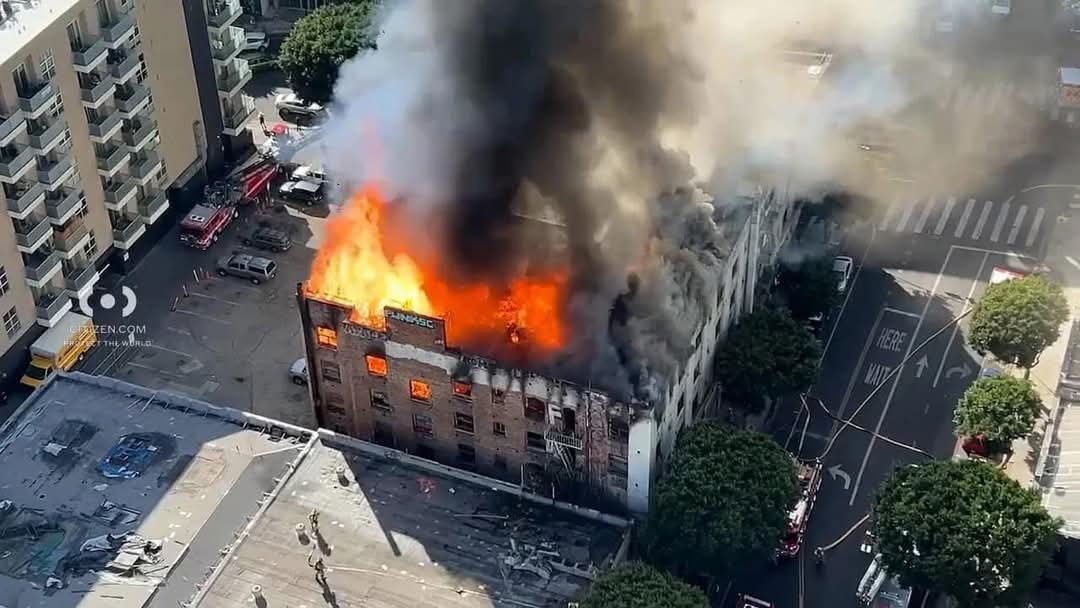 Se incendió el histórico Hotel Morrison, ícono de The Doors en Los Ángeles