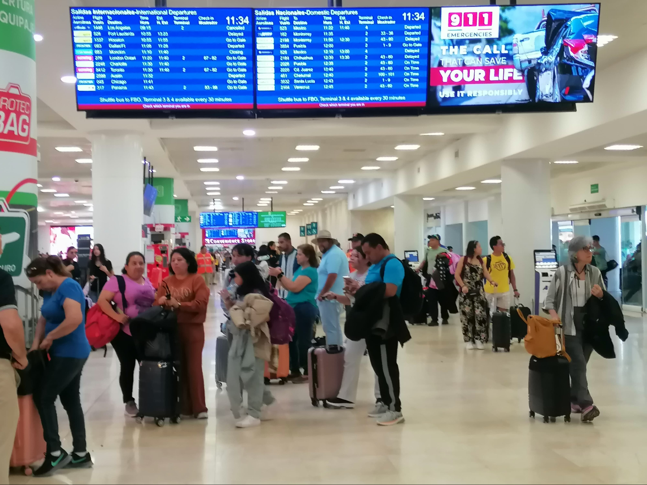 Aeropuerto de Cancún reporta 627  vuelos y 53 demoras  hoy domingo 29 de diciembre