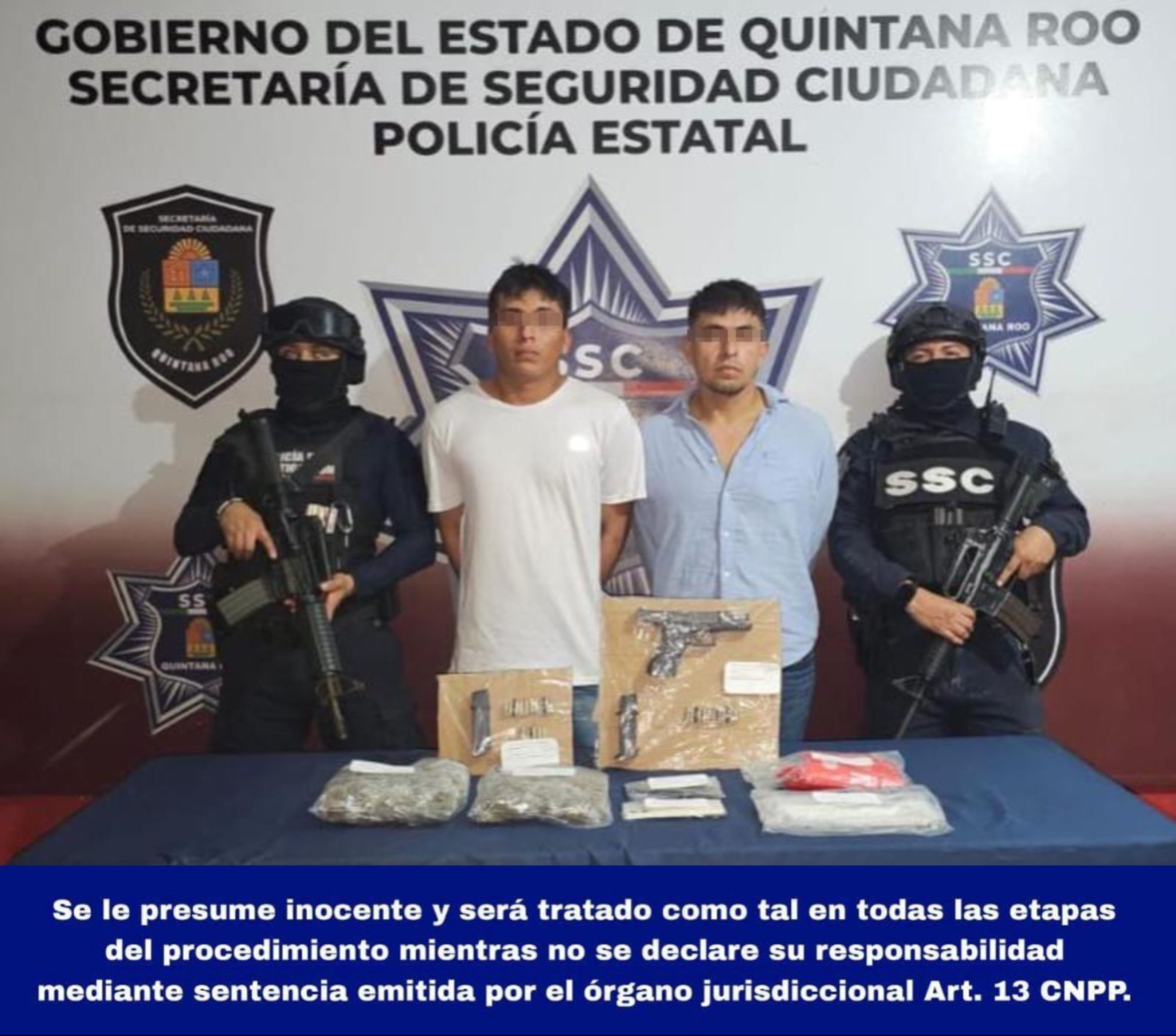 Los detenidos contaban con 88 dosis de presunta hierba verde, al parecer marihuana