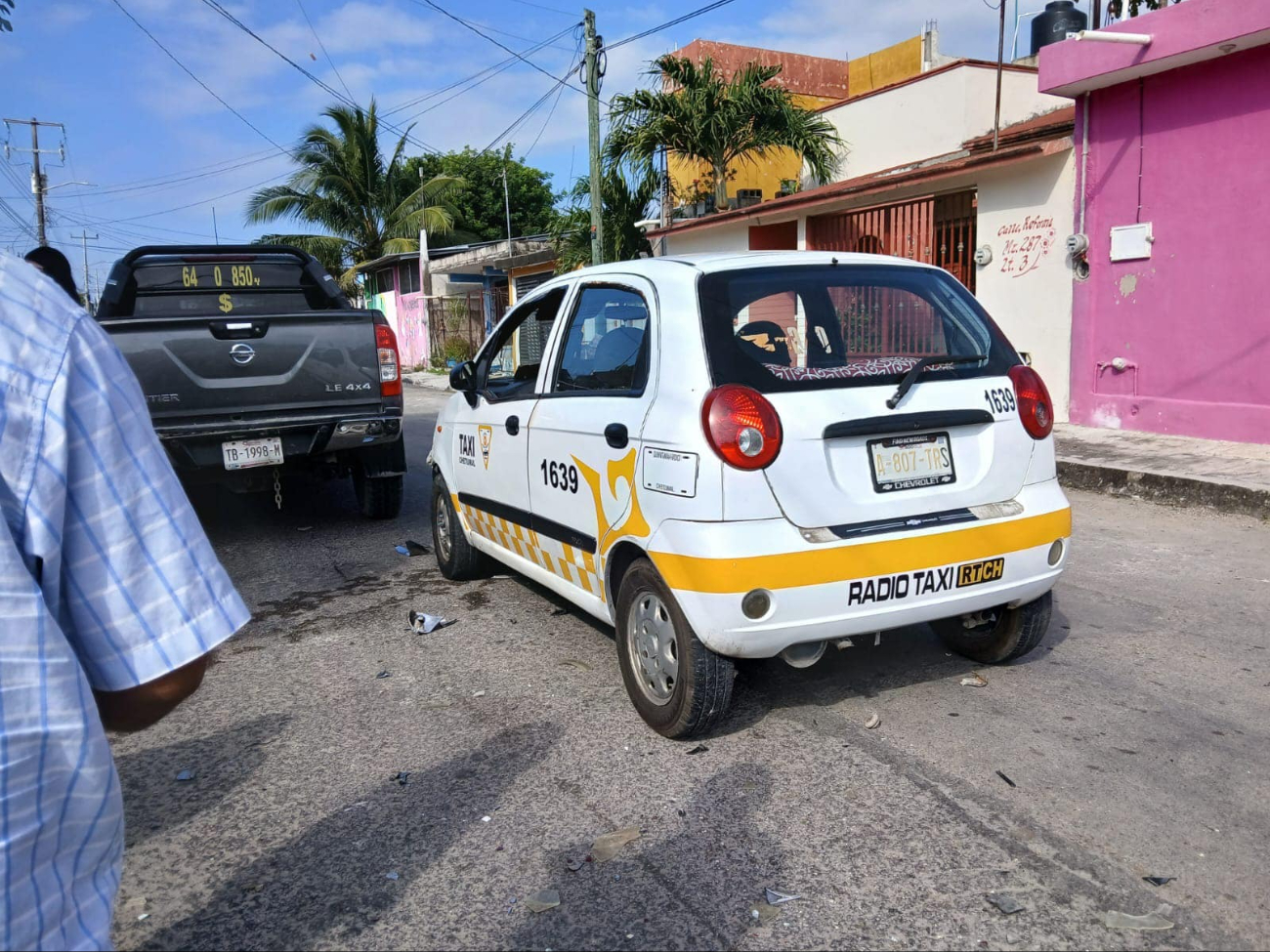 El accidente no causó severos daños mas que físicos.