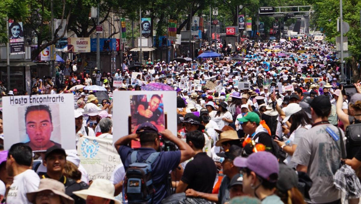 Madres buscadoras desarrollaron una manifestación este 10 de mayo