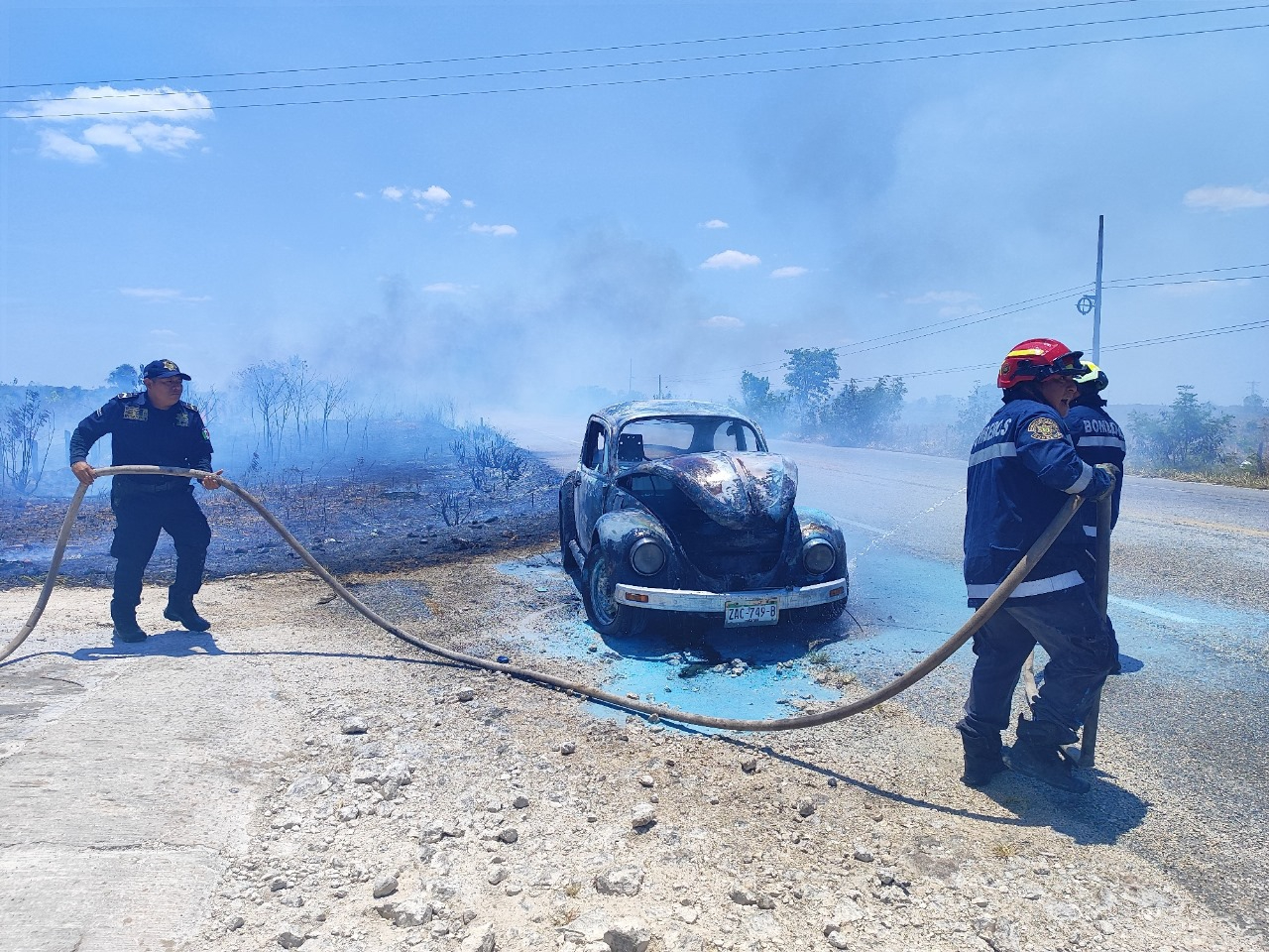 El volcho quedó con graves daños materiales