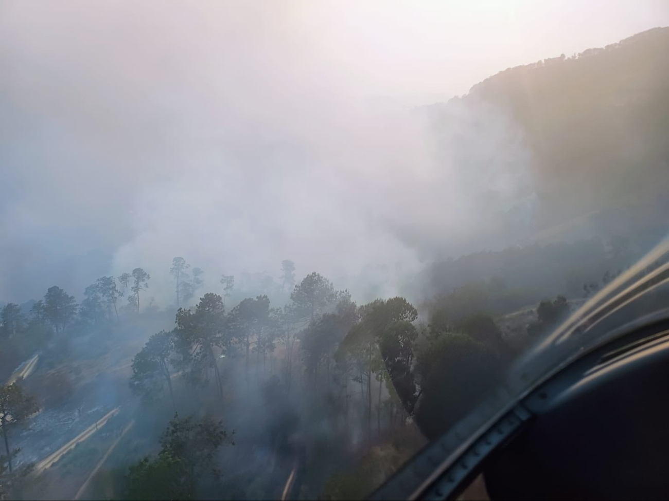 Los incendios se registran en la zona de Zacatlán en Puebla