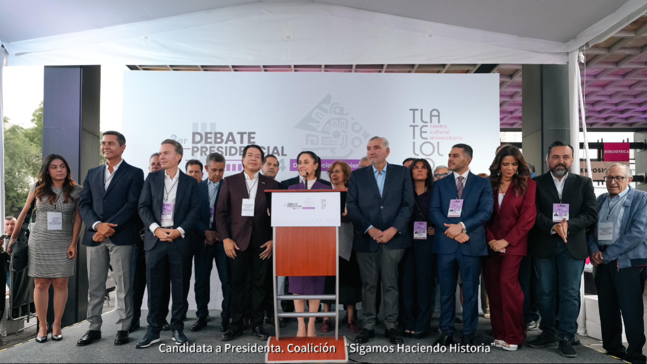 Claudia Sheinbaum en el Centro Cultural Universitario Tlatelolco