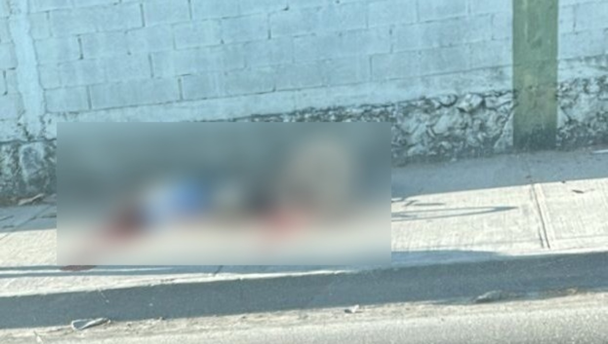 El hombre cayó sin vida sobre la acera de la avenida Portillo de Cancún