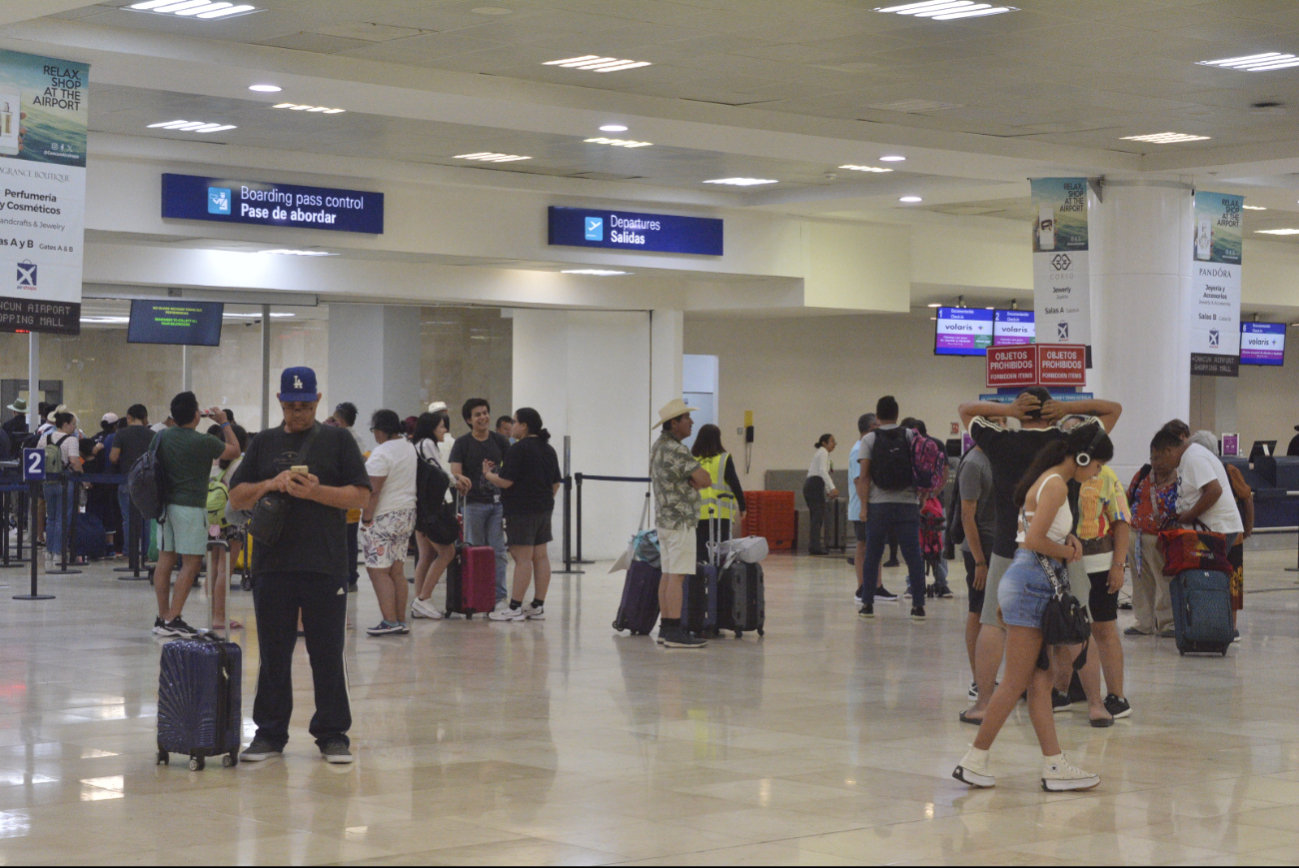 La gran movilidad de pasajeros se mantiene en el aeropuerto de Cancún