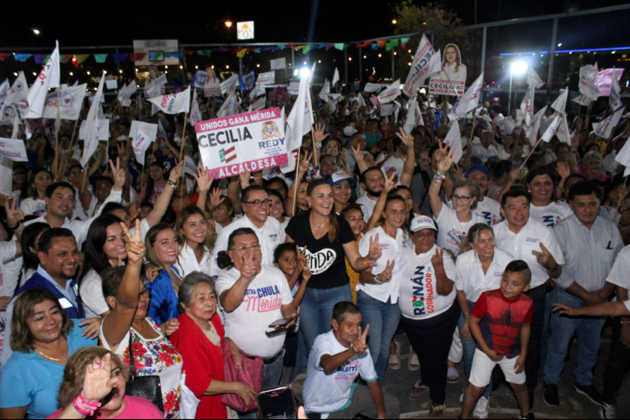 Simpatizantes de Cecilia Patrón en Mérida