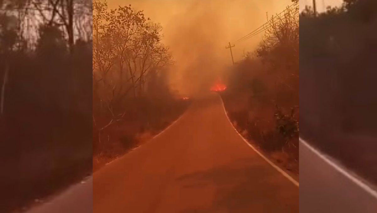 A través de las redes sociales se compartió el video del momento del incendio en San José de las Montañas