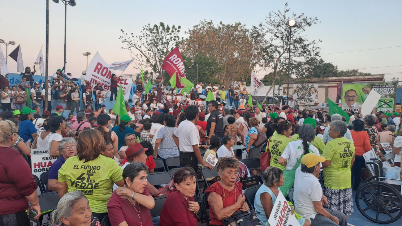 Así luce la explanada del parque para recibir a Joaquín Díaz Mena