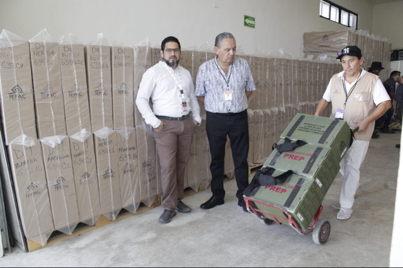 Iepac  distribuye más de 2 mil paquetes electorales para las elecciones en Yucatán 