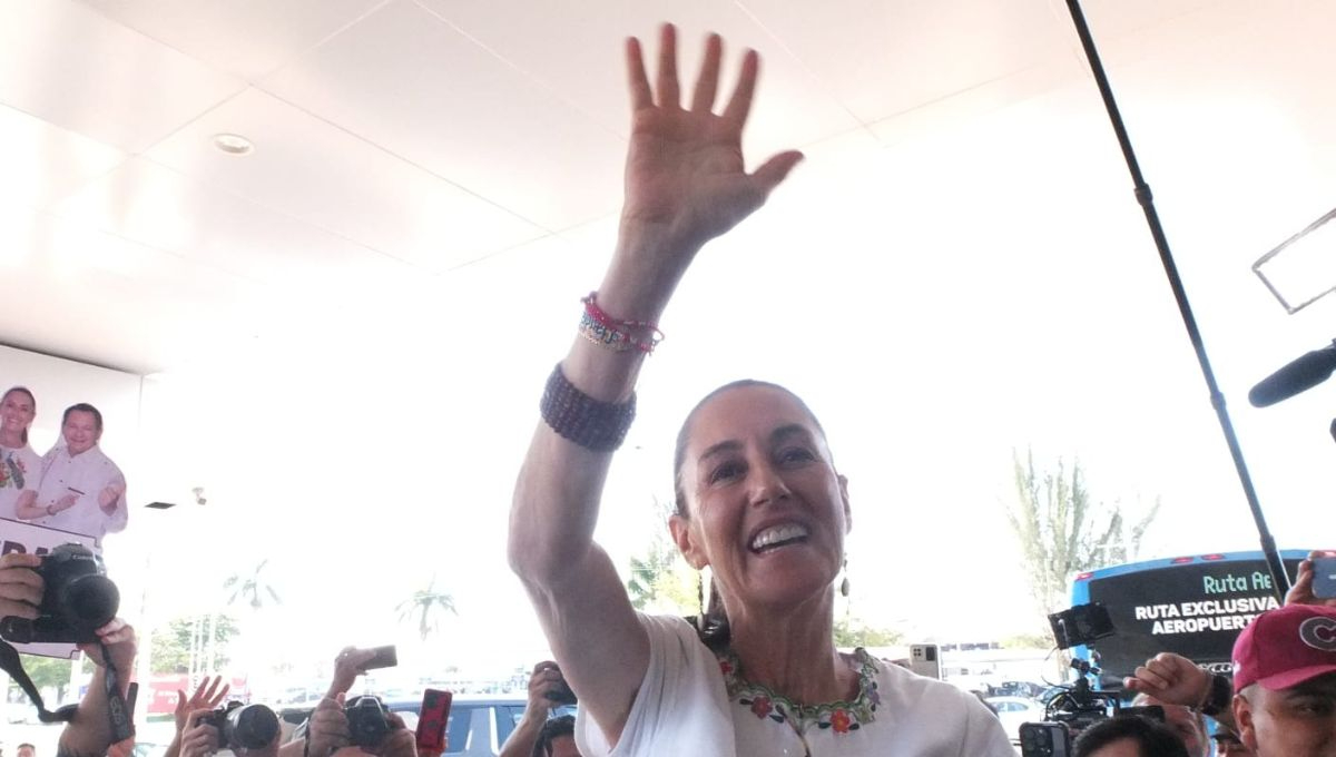 Claudia Sheinbaum obtiene recibimiento multitudinario, con jarana incluida, en Mérida 