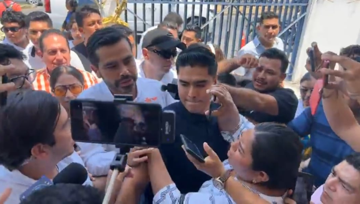 Equipo de Jórge Álvarez Máynez agrede a periodistas durante su visita a Chetumal