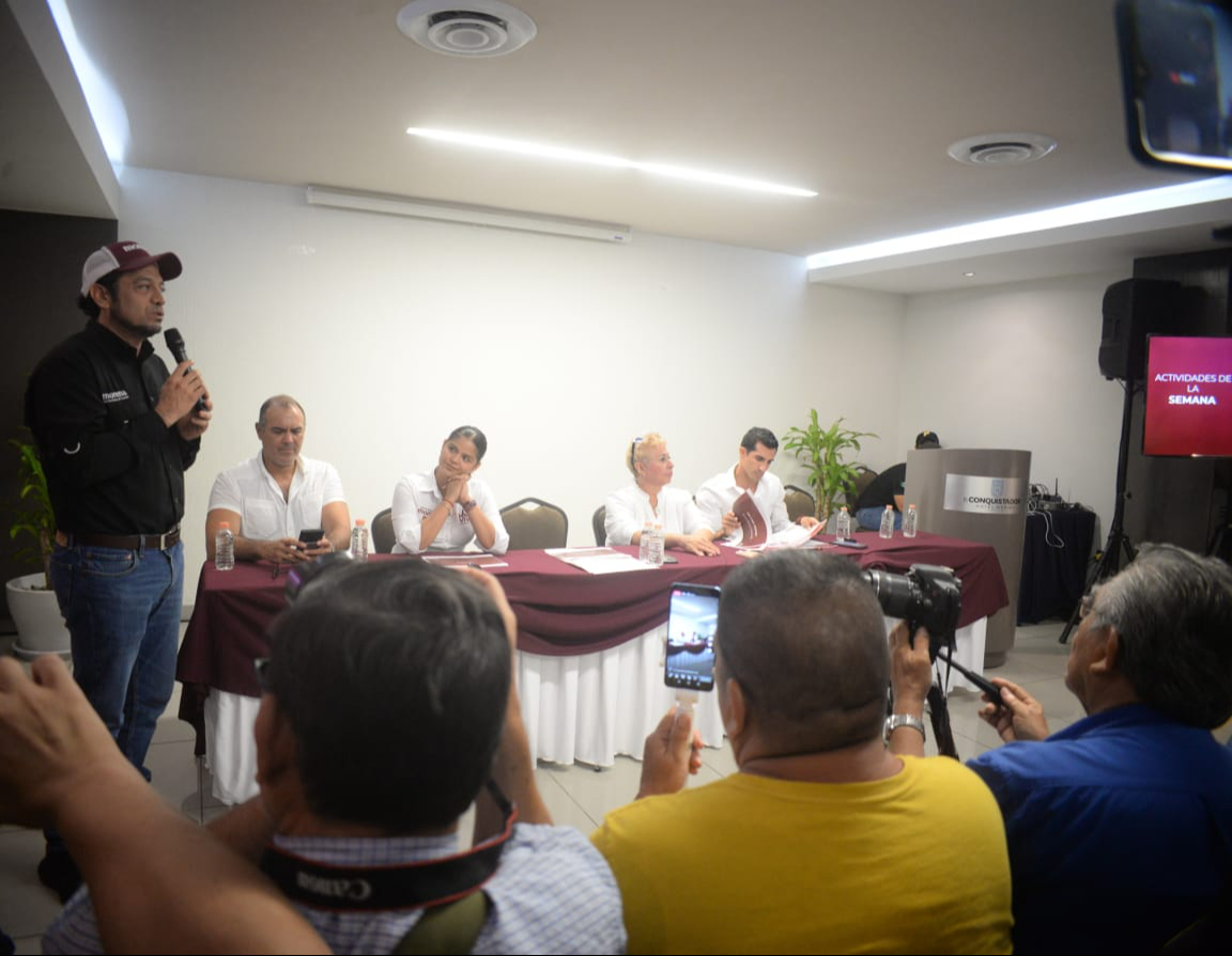 Conferencia de prensa de Morena en Yucatán