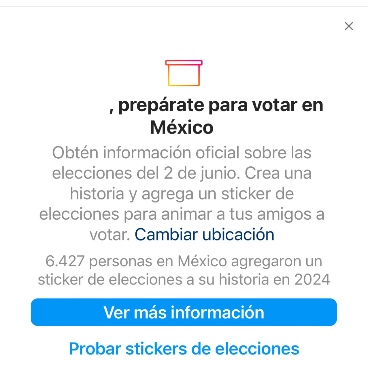 Instagram promueve el voto en las elecciones 2024 / Web
