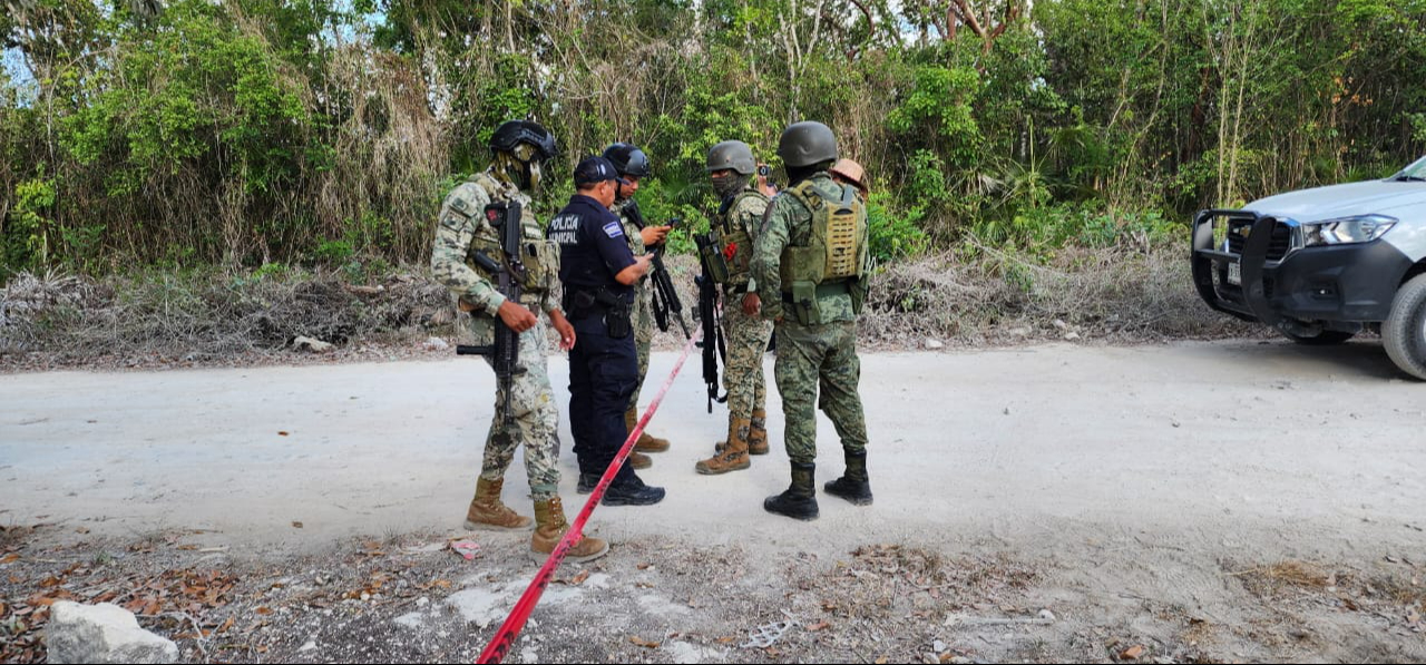 Agentes de seguridad acordonaron la zona en Cozumel