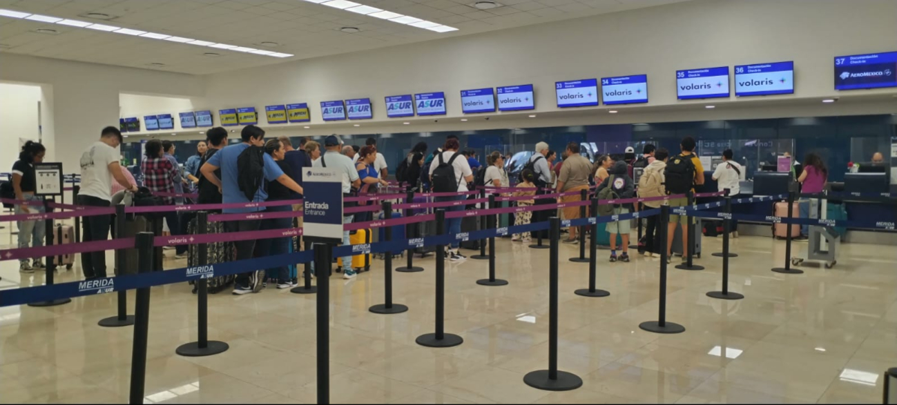 Se registra buena movilidad de pasajeros en el Aeropuerto de Mérida