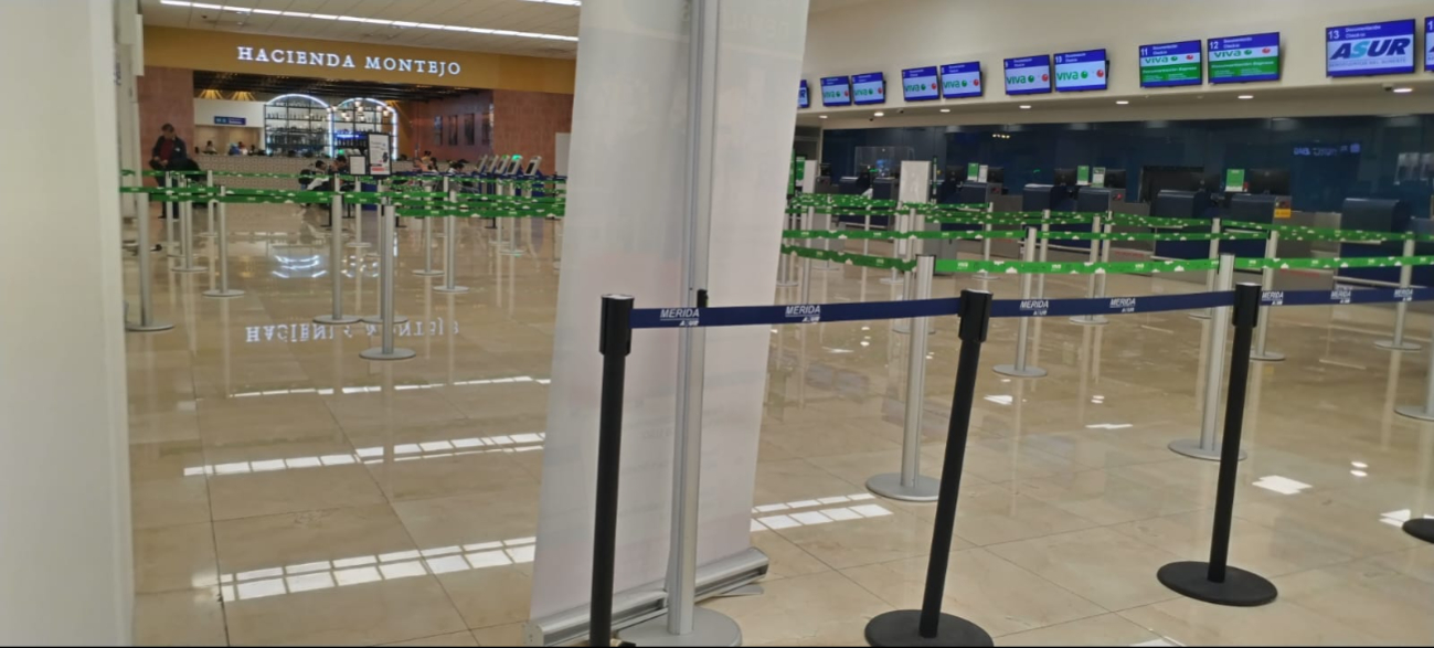 El arranque de vuelos en el aeropuerto de Mérida ha sido lento