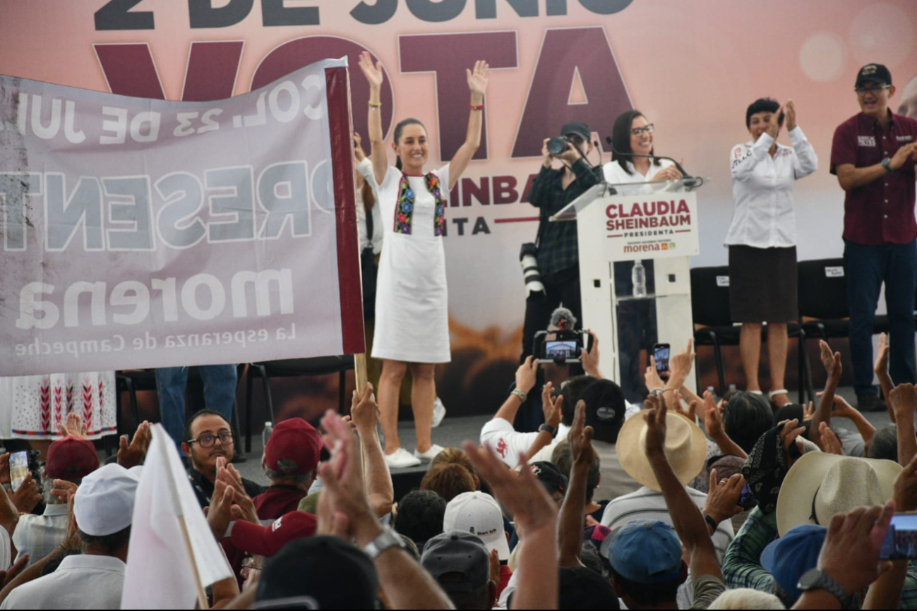 Presenta Claudia Sheinbaum ante miles  de campechanos sus propuestas de campaña