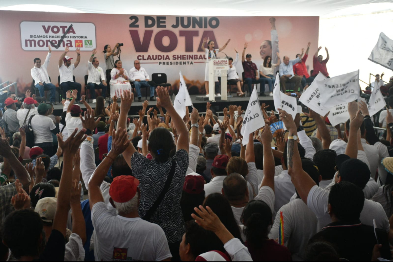 Presenta Claudia Sheinbaum ante miles de campechanos sus propuestas de campaña