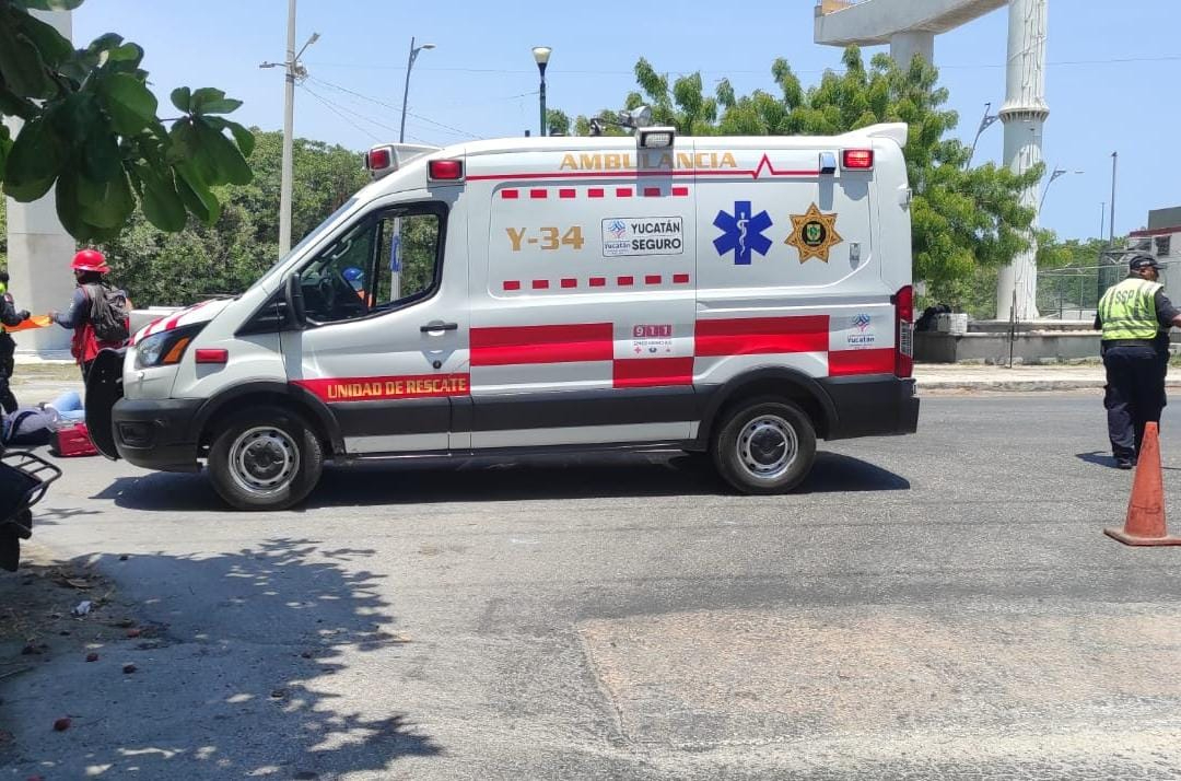 La mujer herida fue traslada al hospital en Progreso