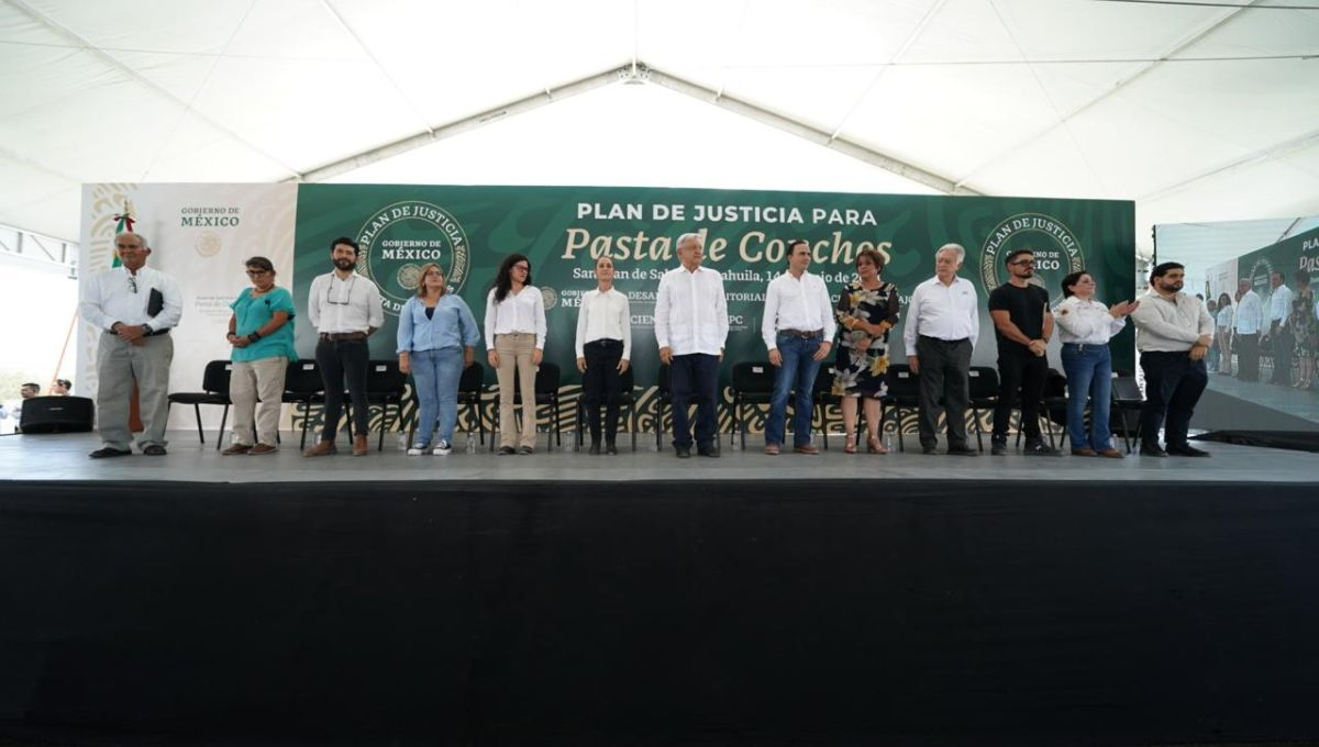 El presidente Andrés Manuel López OIbrador encabezó el Plan de Justicia para Pasta de Conchos
