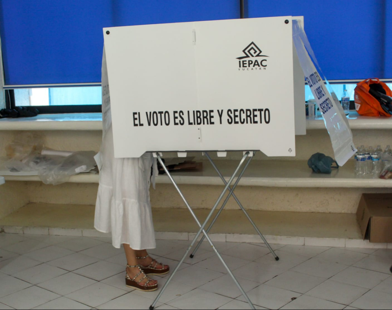Cecilia Patrón llegó emocionada a votar en su distrito en Mérida
