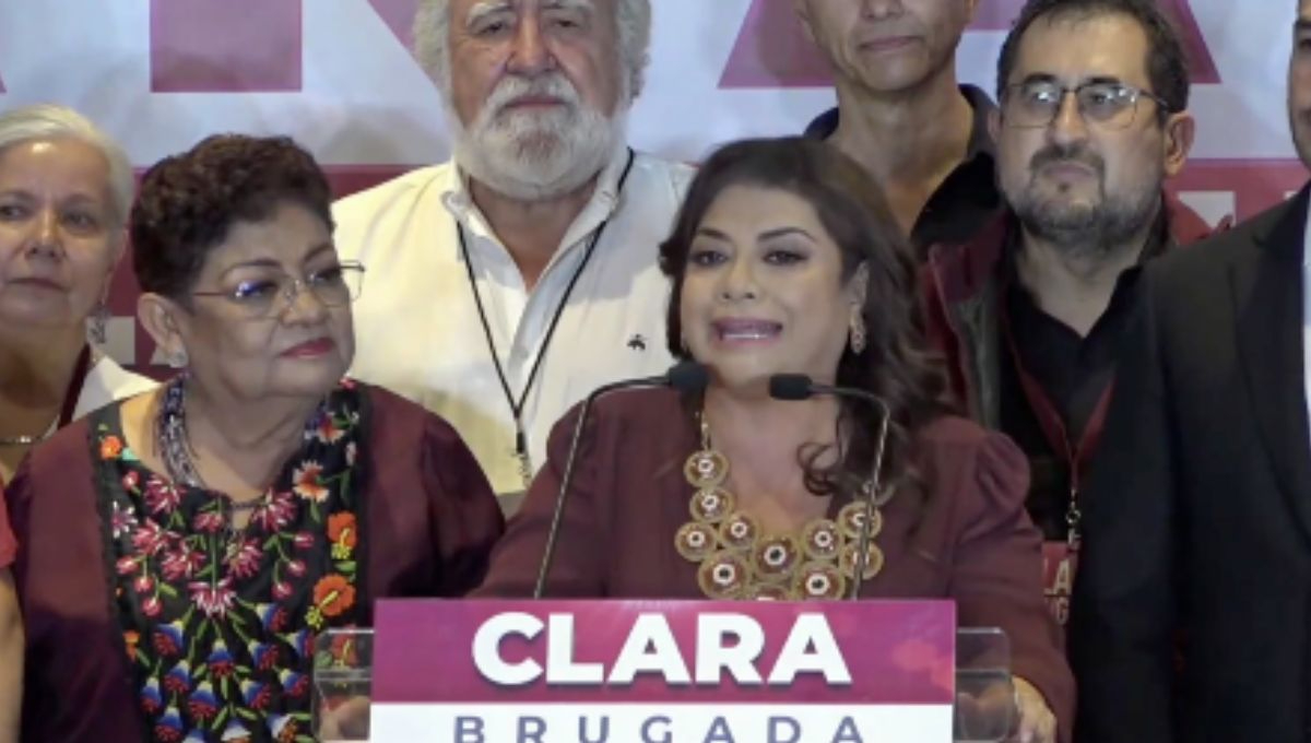 Clara Brugada, vcandidata de la coalición Sigamos Haciendo Historia a la jefatura de Gobierno de la Ciudad de México