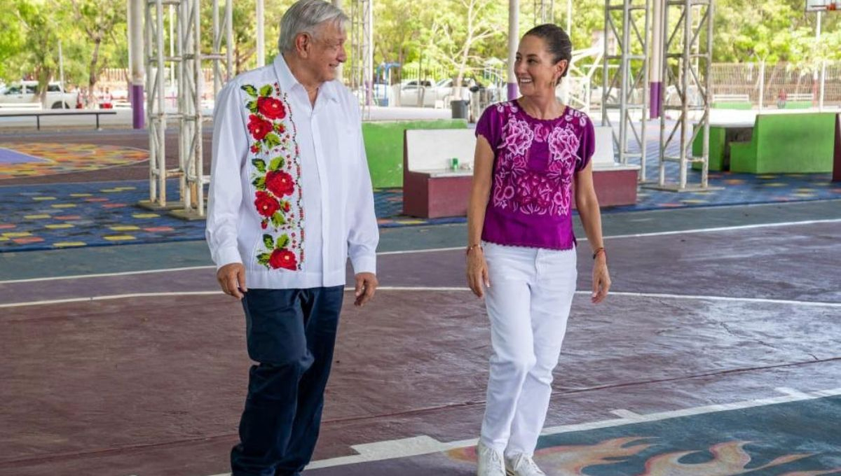Andrés Manuel López Obrador y Claudia Sheinbaum en su vista a Huatulco