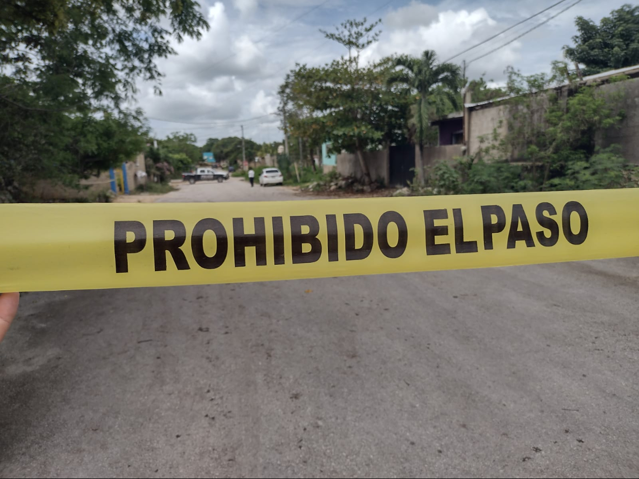 Agentes acordonaron el área en Felipe Carrillo Puerto