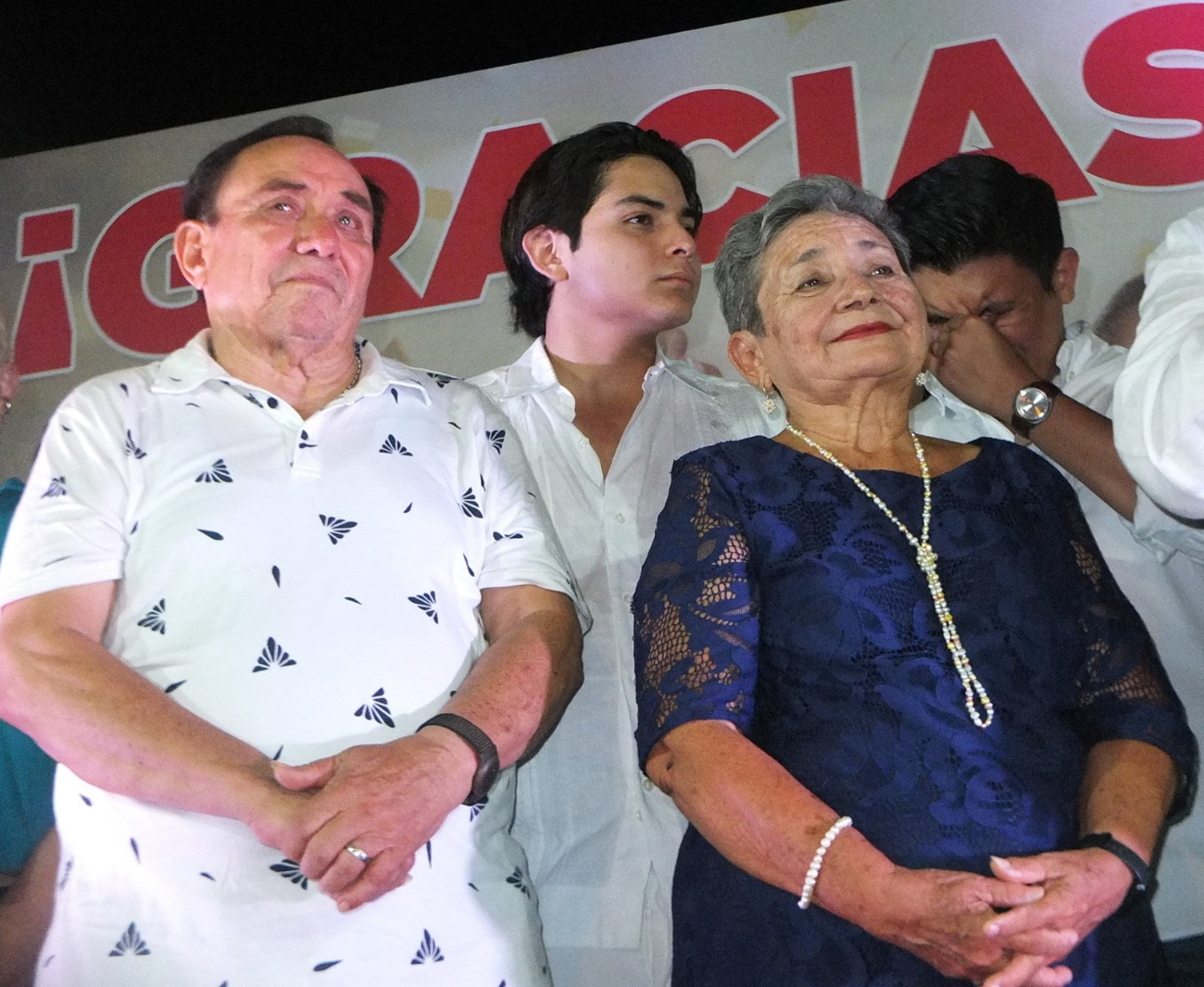 Los padres de Joaquín Díaz Mena estuvieron presentes en la celebración
