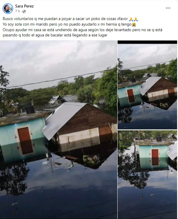 A través de su cuenta de Facebook la usuaria mostró cómo está su casa