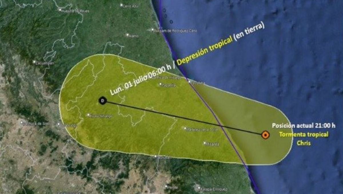 Depresión Tropical Tres se transforma en Tormenta Tropical Chris y toca tierra en Veracruz