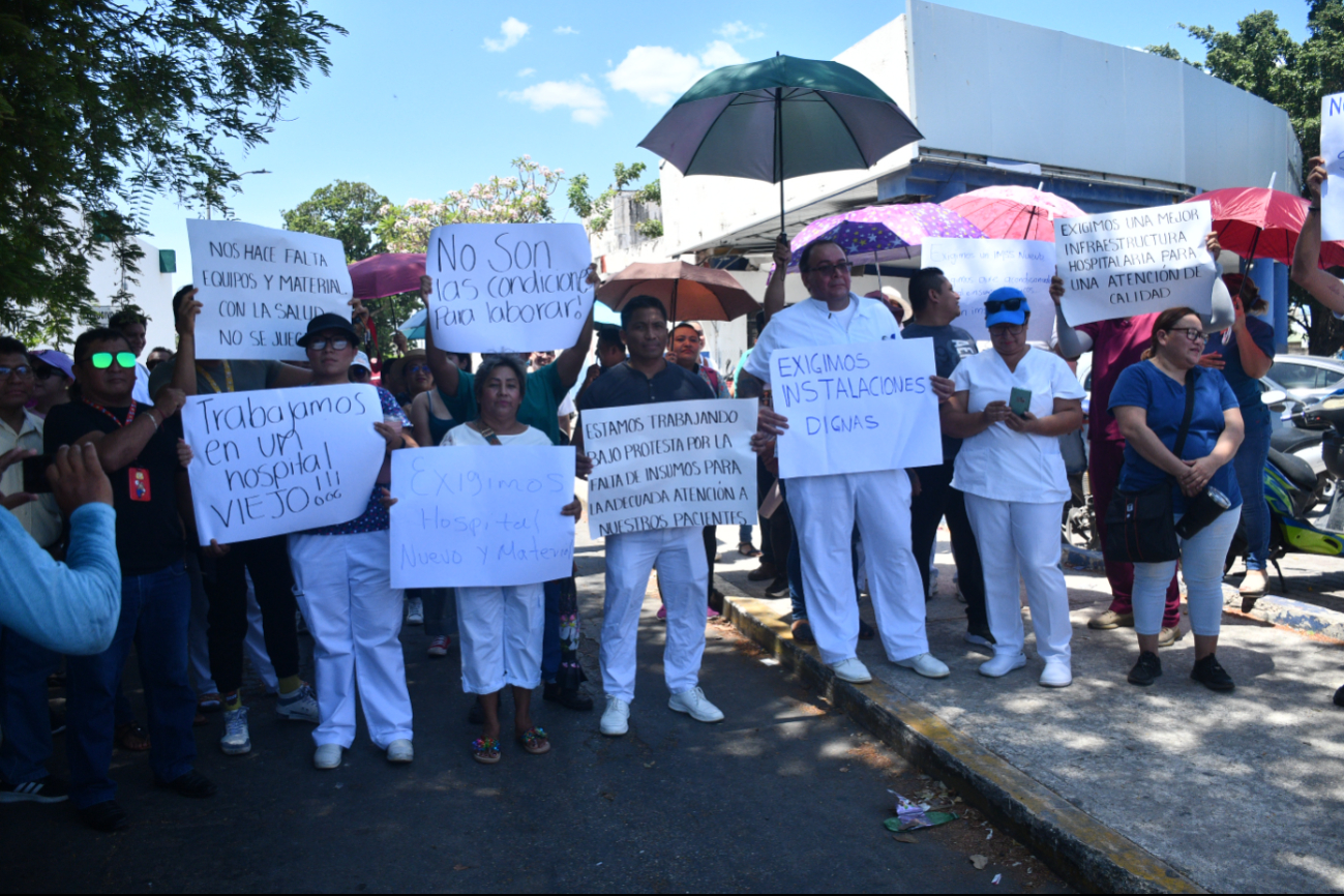 Hospital del IMSS Campeche inicia remodelación, tras protesta de trabajadores   