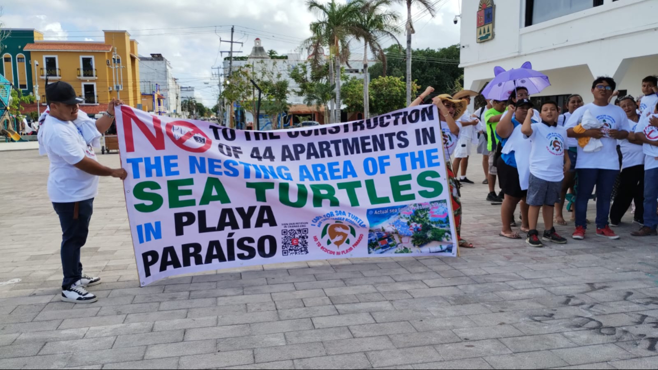 Ambientalistas externaron sus mensajes de protesta a las autoridades de Solidaridad