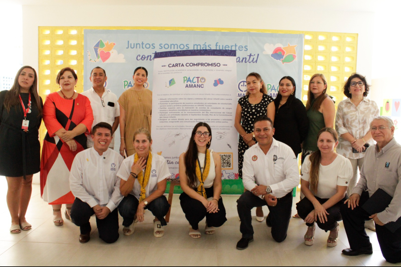 Ocho universidades de Yucatán firman pacto para concientizar sobre el cáncer infantil