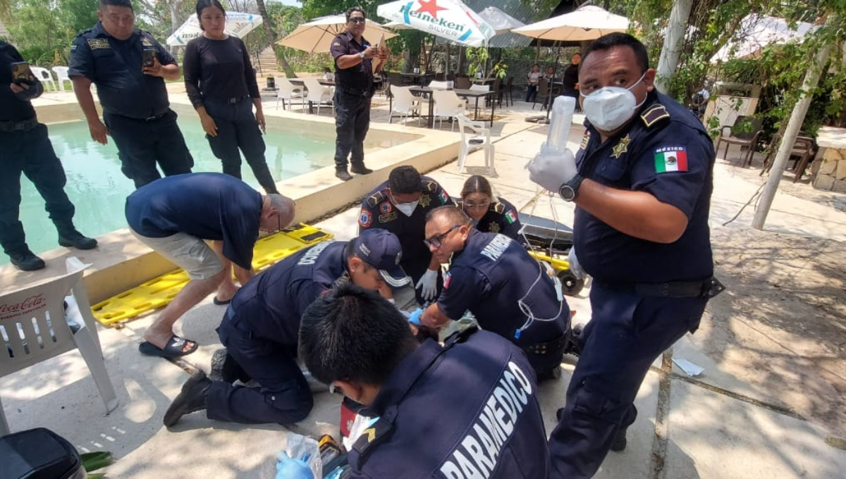 Salvan a un niño de morir ahogado en una piscina en Chocholá