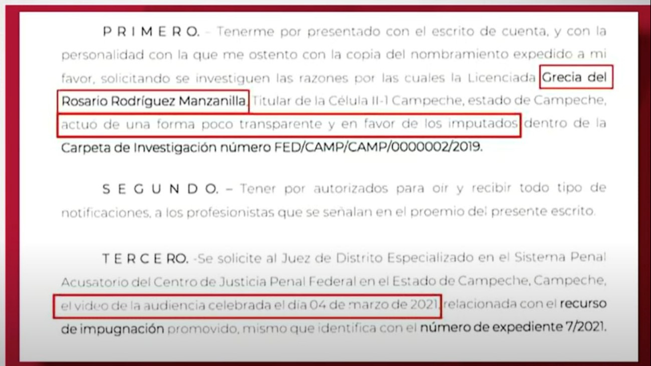 Grecia del Rosario Rodríguez Manzanilla, de la FGR, también es señalada por actuar en favor de imputados relacionados con MC.