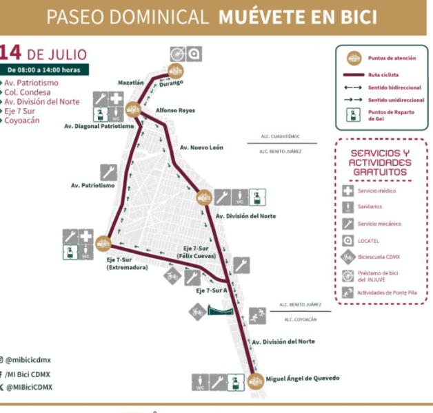 Ruta para este domingo por el medio maratón