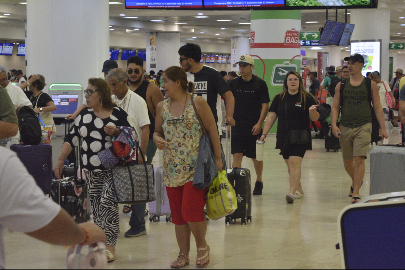 Se mantiene la buena afluencia de pasajeros en el aeropuerto de Cancún